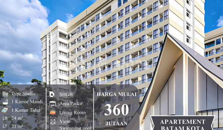Apartemen Modern di Batam Kota - Investasi Mulai 360 Jutaan!
