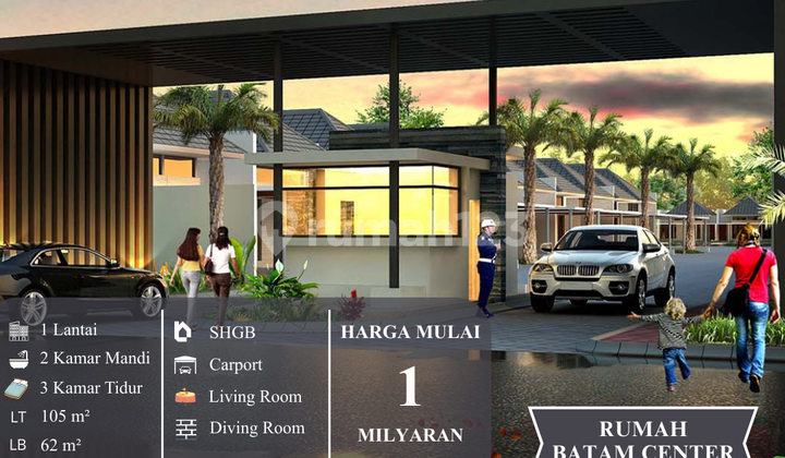 Rumah Minimalis 1 Lantai di Batam Center - Lokasi Emas, Mulai 1 M! Hunian Strategis Batam Center | Rumah 1 Lantai Premium