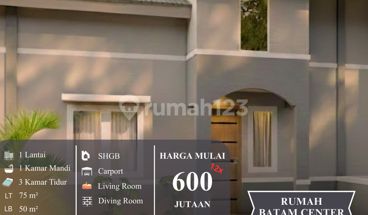 Rumah Minimalis Batam Center Mulai 600 Jutaan! Lokasi Super Strategis