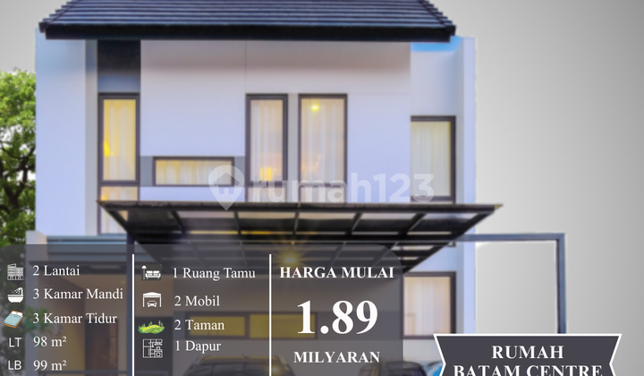 Rumah Cantik Design Modern Exlusif dan Lokasi Terbaik di Batam