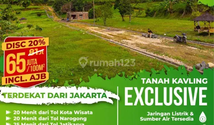 Jual Tanah 100 m² ber SHM murah berkualitas  1