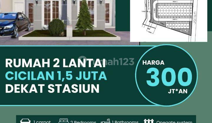 Rumah 2 Lantai Dekat Stasiun Citayam Tanpa Dp.mg 1