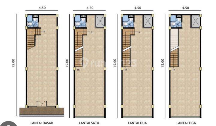 Ruko Golf Island Pik Disewakan 4lantai Harga 300jt Strategis  2