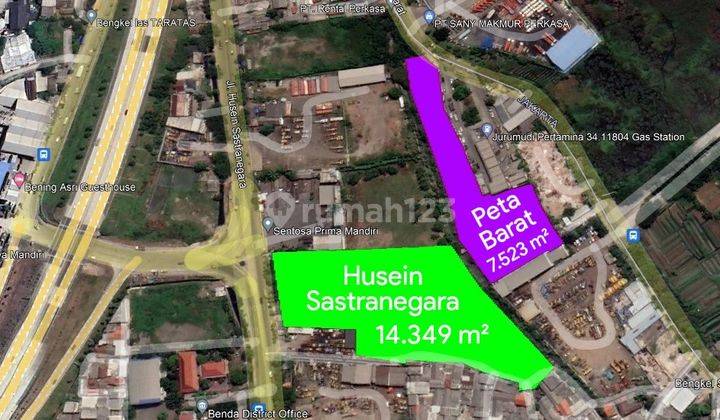 Tanah Disewakan di Peta Barat cengkareng Luas 7.600 m² Dijalan Raya Rp 800jt Per Thn  2