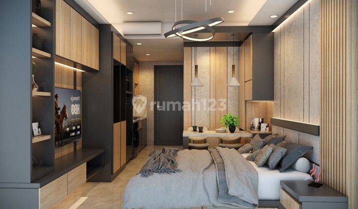 Apartemen disewa Gold Coast PIK 28m2 design interior 70jt  2