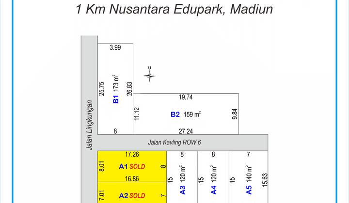 Timur Polres Madiun, Cocok Bangun Kos, Tanah Madiun SHM 120 m²  3