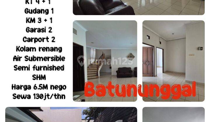 Sewa rumah nyaman aman ada kolam renang dan  1