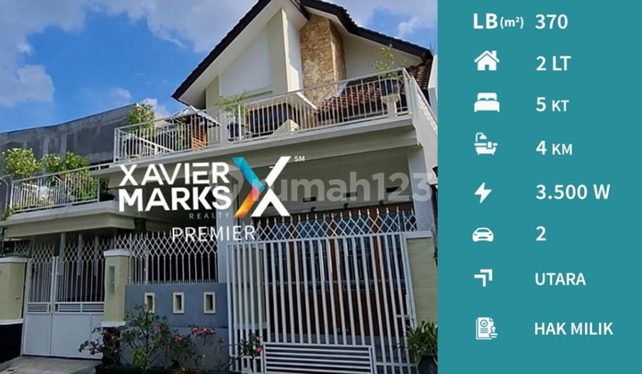 Dijual Rumah Modern 2Lt Baru Renovasi Ada Laundry Area dan Ruang Tamu Berkonsep Open Space Siap Huni Lokasi Premium Dekat Kawasan Komersil Suhat dan Kamus Abm di Puncak Borobudur Griyashanta Soekarno Hatta Malang Kota H865