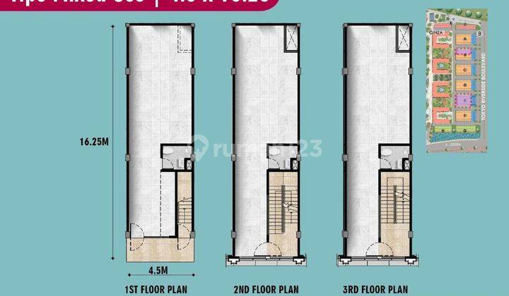 Dijual Ruko Shibuya Pik2 Uk 4,5x16,25. Lokasi strategis 1