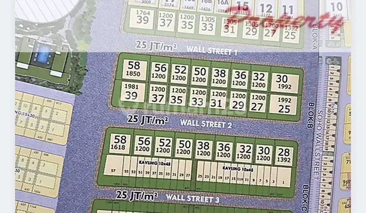 Kavling Komersil Wall Street Pik 2 Uk 400m2 Kavling Komersil Wall Street Pik 2 Uk 400m2