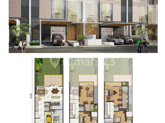 For Sale: The Mozart Signature Cluster House, Size 10x30, Chrysant, PIK For Sale: The Mozart Signature Cluster House, Size 10x30, Chrysant, PIK