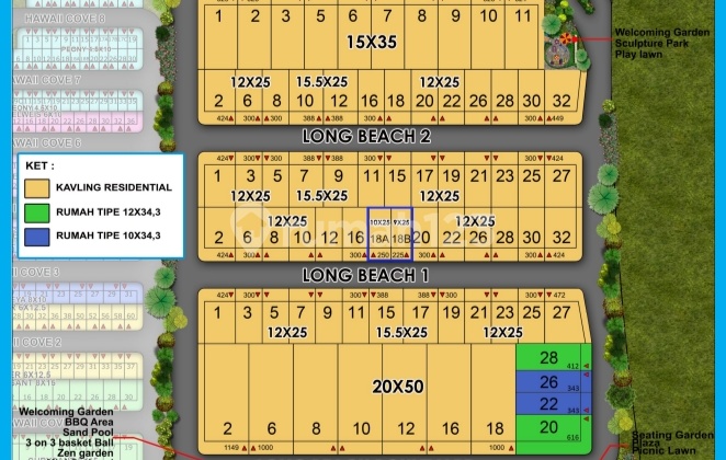 For Sale Long Beach Plot Size 1,000m2 Facing South