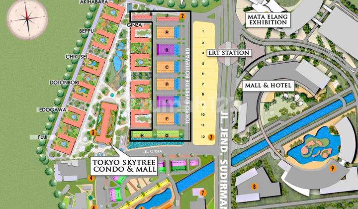 Dijual Ruko Shibuya Mixed Use Posisi Hoek 5x16,25 Pik2