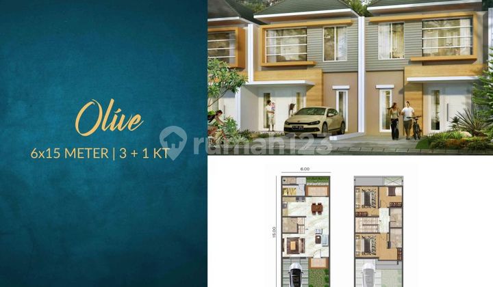 Dijual Rumah Cluster Harmony Golf Uk 6x15 Type Olive