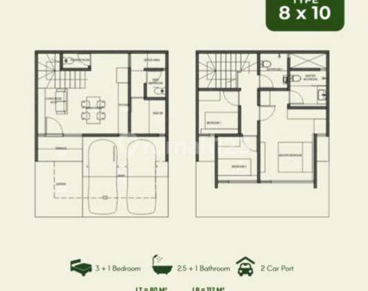 Rumah Kelapa Gading Baru 2 Lantai Park Spring 8x10 1