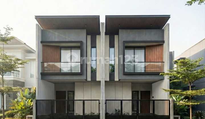 For Sale New Gress Klampis Semolo Surabaya House - New Minimalist, 3-Car Street Row 1