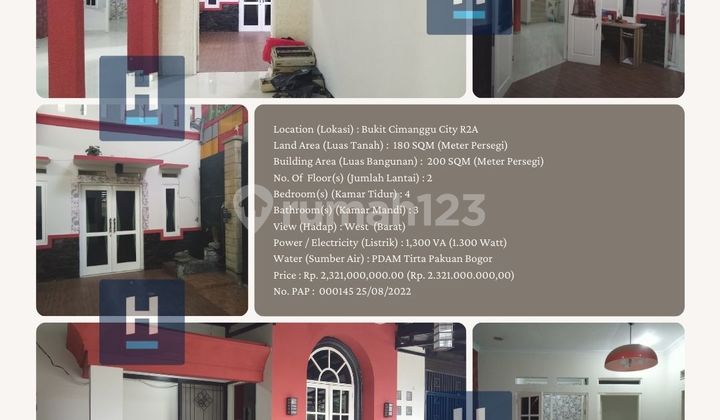 Rumah Pink Bukit Cimanggu City Mekarwangi Tanah Sareal Bogor 1