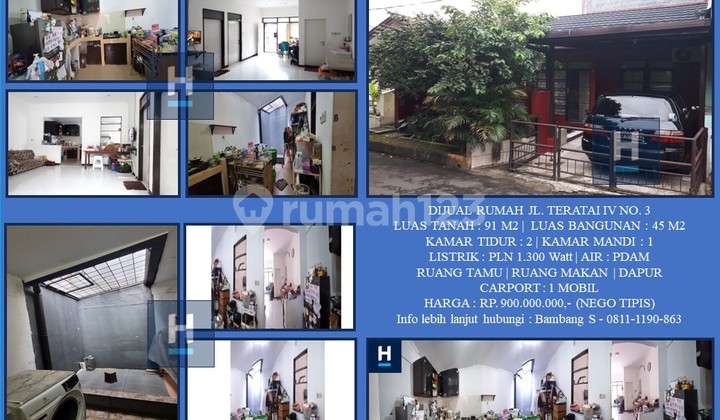 Rumah Jl. Teratai IV No. 3 Taman Yasmin Sektor 1 Cilendek Barat