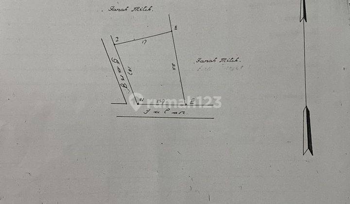 Tanah Murah Bonus Rumah di Jalan Cekomaria, Denpasar SHM 870 m² 2