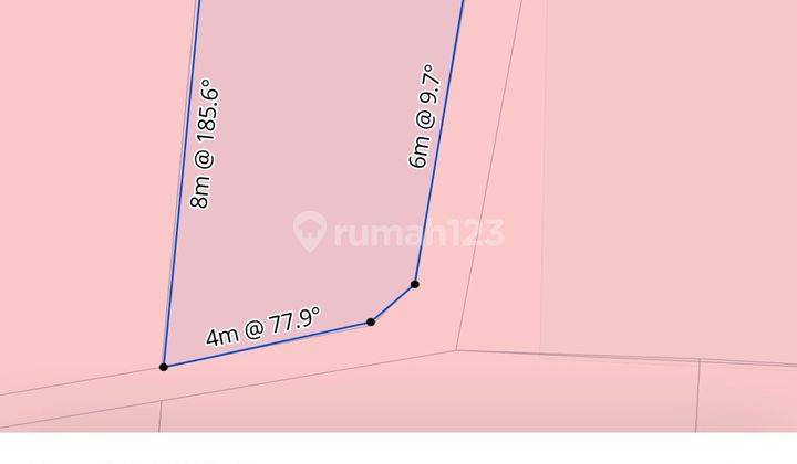 Tanah di Jalan Raya Gunung Agung, Denpasar SHM 630 m² 2