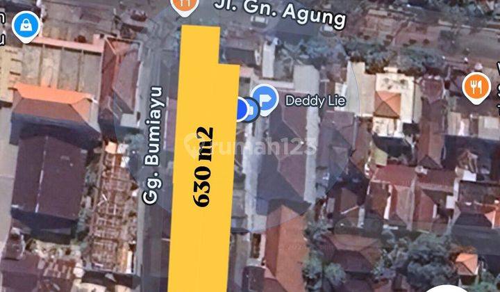 Tanah di Jalan Raya Gunung Agung, Denpasar SHM 630 m² 1