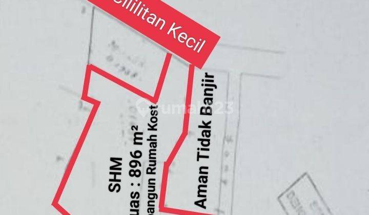 TANAH SHM LUAS 896m STRATEGIS dkt PGC di CILILITAN KRAMATJATI 2