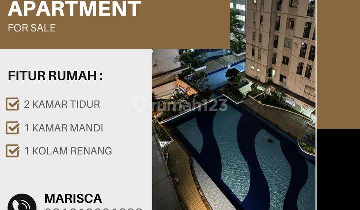 Dijual Disewakan Murah Apartment Bassura City, Tower Geranium, Unit 08 Cr, Lantai Rendah, Lantai Keberuntungan, Type 2BR, View Full Kolam Renang, Unfurnised. 1