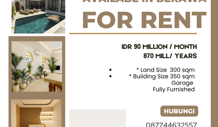 BERAWA CALLING PRIVATE VILLA AVAILABE IN BERAWA