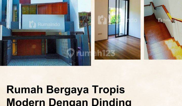 Rumah Bergaya Tropis Modern Dengan Dinding Full Bata Merah Di Pondok Bambu, Duren Sawit Jakarta Timur 1