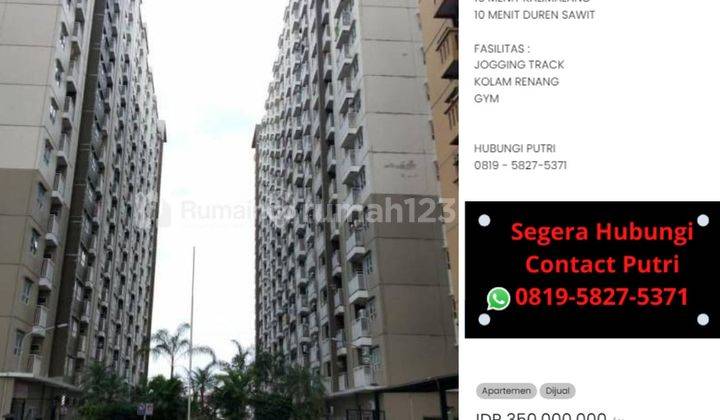 Dijual Apartemen Butuh Uang Type 1 BR Fully Furnished 7