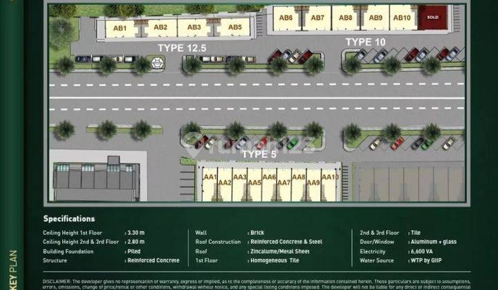 Ruko Aa 3 Lantai Disewakan di Griya Idola Industrial Park 5