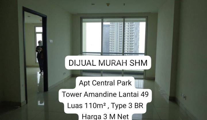 Dijual Murah Apartment Central Park Residence Sertifikat SHM 1