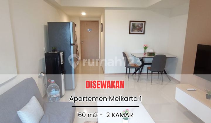 For Rent 60 M2 Unit - 2 Bedrooms, 2 Balconies, Mountain View, Fully Furnished, Smart TV in Meikarta 1 For Rent 60 M2 Unit - 2 Bedrooms, 2 Balconies, Mountain View, Fully Furnished, Smart TV in Meikarta 1