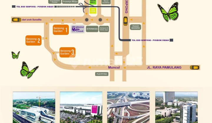 Rumah Dijual Serpong Garden - Cicilan 3jtaan Ada Mezanin nempel BSD - Hanya 5 Menit Stasiun Cisauk 2