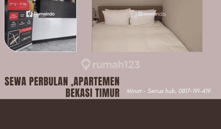 Sewa Perbulan Hanya 2 Juta ,Apartemen Bekasi Timur 1