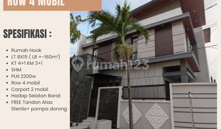 Dijual rumah hook Jl. Manyar Jaya row 4 mobil Dijual rumah hook Jl. Manyar Jaya row 4 mobil