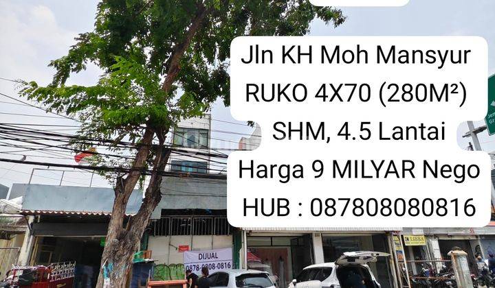 Dijual Ruko Jln Kh Moh Mansyur  1