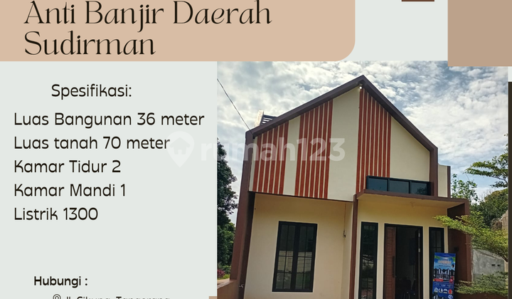 Dijual Rumah Dekat Stasiun Anti Banjir Daerah Sudirman 1