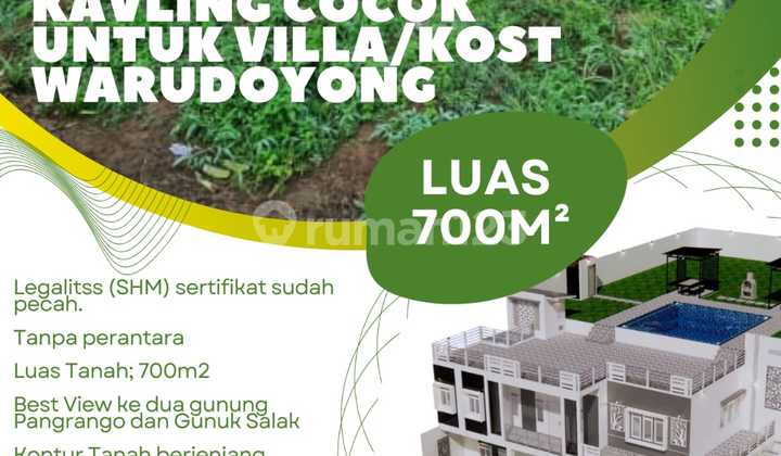 DIJUAL TANAH KAVLING COCOK UNTUK VILLA/KOST WARUDOYONG MEGAMENDUNG PUNCAK