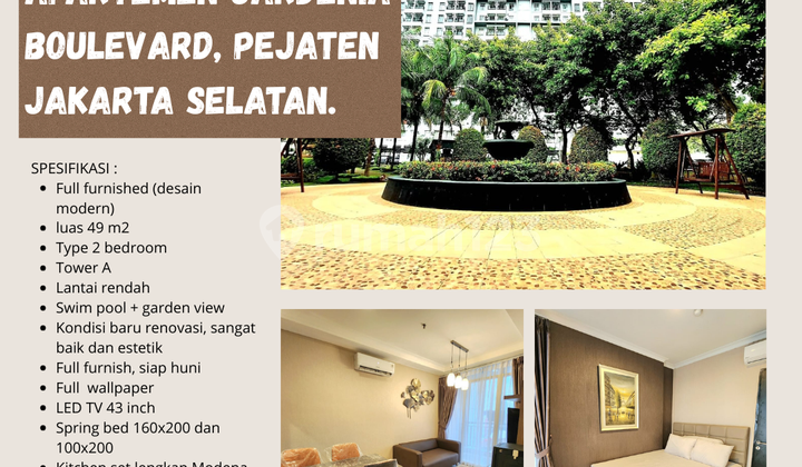 For Rent Apartment Gardenia Boulevard, Pejaten - South Jakarta