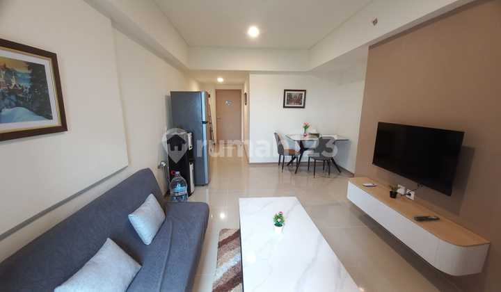 For Rent 60 M2 Unit - 2 Bedrooms, 2 Balconies, Mountain View, Fully Furnished, Smart TV in Meikarta 1 2