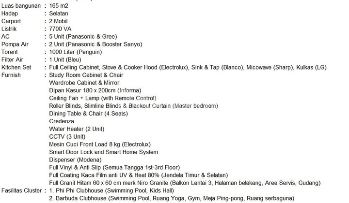 Rumah Hoek Full Furnish & Renov di Cluster Aether Greenwich Park BSD, Tangerang Selatan 2