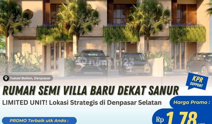 Rumah Baru Semi Villa di Dekat Sanur Area Tukad Balian 1