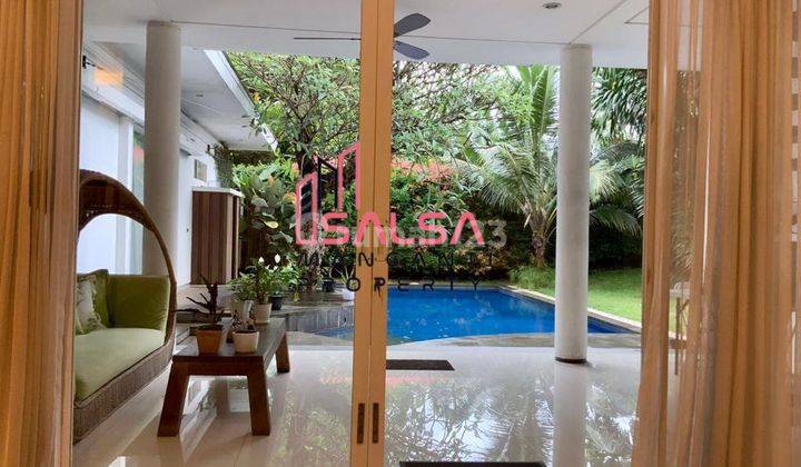 For Sale Dijual Cepat Rumah Cantik Asri Single House Private Pool Harga Murah Lokasi Tenang Dan Strategis Dekat Sekolah Dan Perkantoran Taman Luas Siap Huni Harga Murah Area Kemang Ampera Jakarta Selatan  2