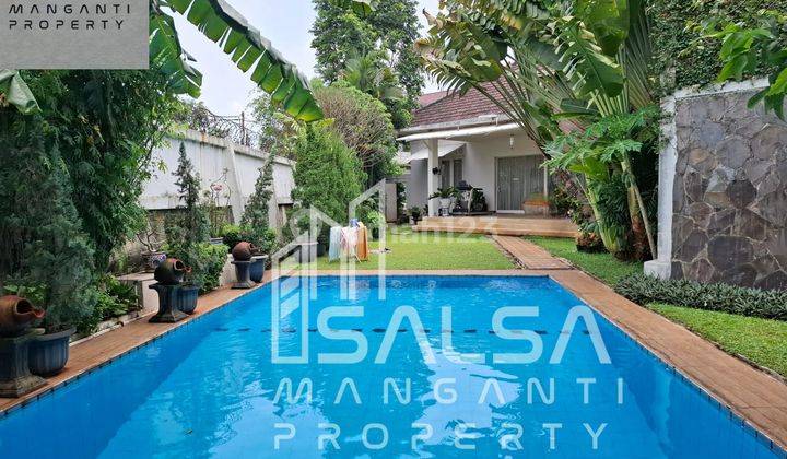 For Rent House Nice Garden Siap Huni Harga Rp.530 juta dengan luas tanah 800 meter Bangunan 1 Lantai Lokasi Strategis Bebas Banjir area kemang jakarta selatan 1