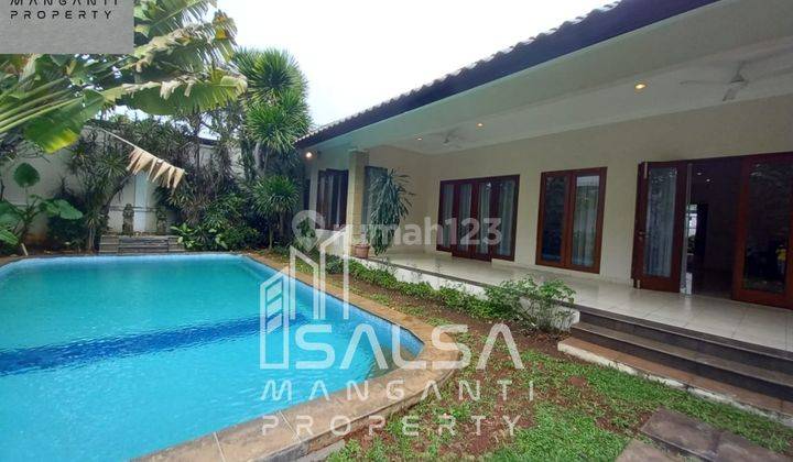 Disewakan Rumah Cantik Asri Bangunan 1 Lantai Furnish Harga 550 Juta Dengan 4 Kamar Tidur Lokasi Strategis Area Expat Ambassy Area Kemang Dalam Jakarta Selatan 1
