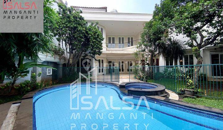 For Rent House Dalam Compound Mewah Luas 800 Meter Kamar Tidur 5 harga Rp.900 jutaan Lokasi Bebas Banjir Kawasan Expat Area Kemang Ampera Jakarta Selatan 1
