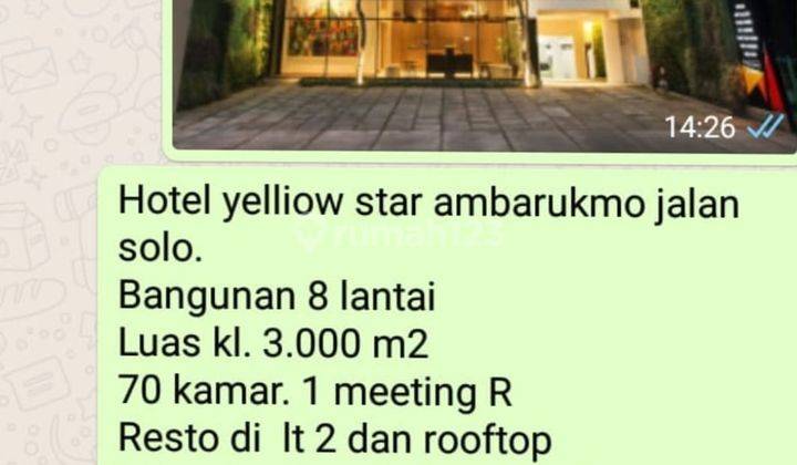 Dijual Hotel 8 lt  Ada rooftop, Resto di jl SoloYogyakarta 2