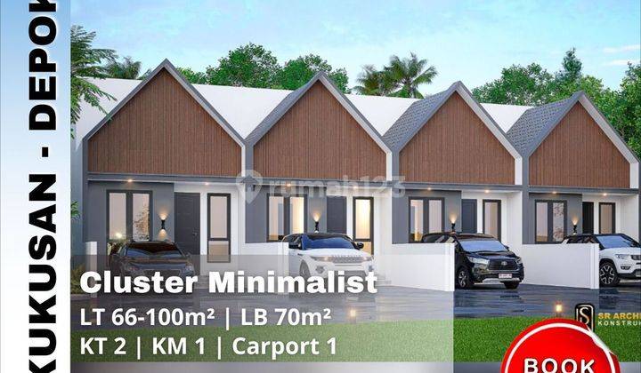 Dijual Rumah Scandinavian Ada Rooftop Di Kukusan, Ui Depok 1