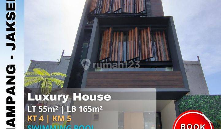 Dijual Rumah Private Pool Rooftop di Mampang Prapatan Jakarta Selatan
 1